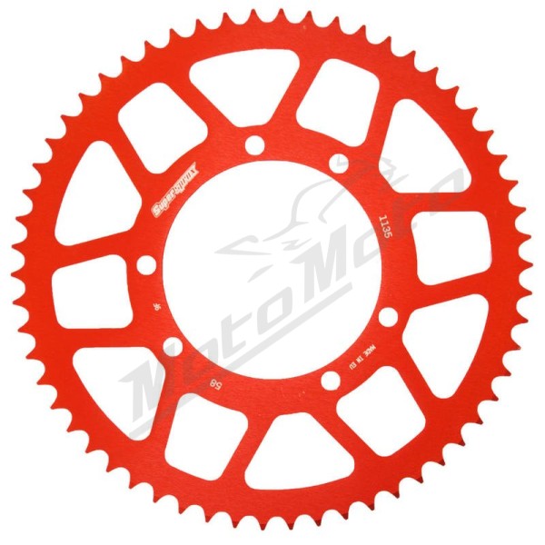 Supersprox Rear Sprocket 58T (420) Ø100mm Fantic Caballero / Casa / Competizione / Performance 50cc 07-> Red