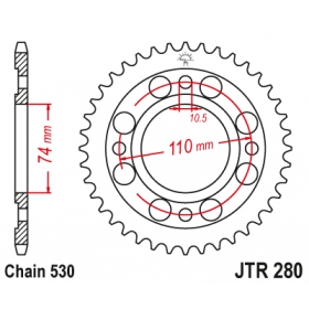 Rear sprocket JTR280