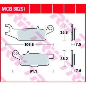 STABDŽIŲ TRINKELĖS TRW MCB802SI OFFROAD