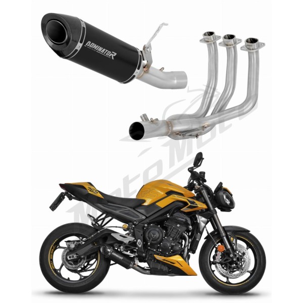 Triumph Street Triple 765 RS 2024-2025 Dominator Pilna išmetimo sistema HP8 BLACK + dB killer