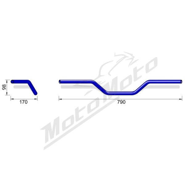 HIGHSIDER Pro Naked Bike A02 Vairas 790mm Yamaha / Triumph / Kawasaki / Honda / BMW 125-1300 77-26