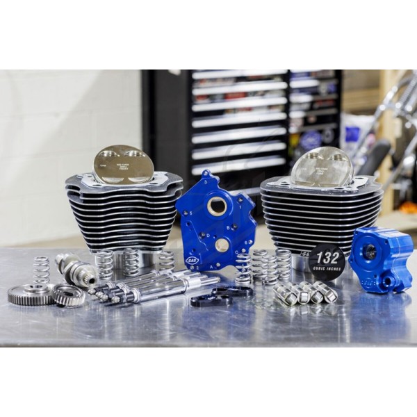 S&S CYCLE 132" Power Package Engine Performance Kit Harley Davidson FLDE / FLFB / FLFBS / FLH / FLHC 1750-1977cc 17-23