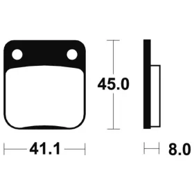 TECNIUM Street Organic Brake pads - MA36 Daelim / Honda / Kawasaki / Mash / Suzuki 100-250cc 82-17