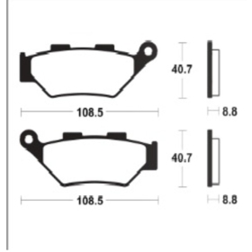 TECNIUM Sintered Metal Brake Pads MF483 Benelli TRK 502X 18-23