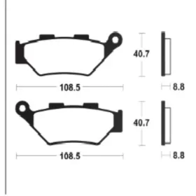 TECNIUM Sintered Metal Brake Pads MF483 Benelli TRK 502X 18-23