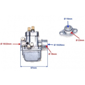 Karbiuratorius Simson 17/15/1101 - 75km/h