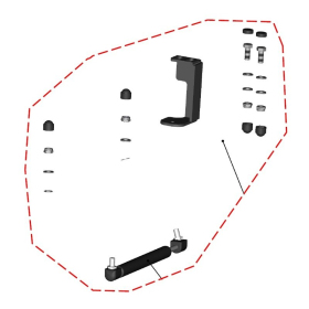 DFK Gas spring incl. bracket Right Polaris Ranger 570 Midsize 2022