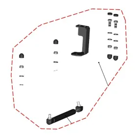 DFK Gas spring incl. bracket Right Polaris Ranger 570 Midsize 2022