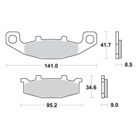 SBS KH129 Brake Pads Hyosung / Kawasaki / Suzuki 125-1100cc 87-07