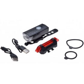 BICYCLE LAMP SET, FRONT & REAR LED