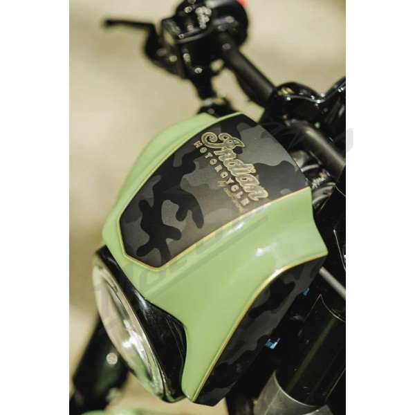 CULT WERK Headlight Mask Black INDIAN SCOUT 2018-2026