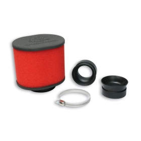 Sportinis oro filtras MALOSSI E15 tiesus Ø42/50/60 PHBH raudonas