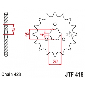 Front sprocket JTF418