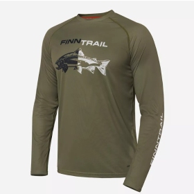 Finntrail Wave Fish 6611 Marškinėliai Khaki