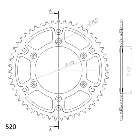 Supersprox Stealth Rear sprocket Red 50t