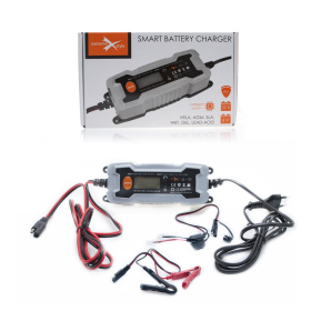 Biketec smart charger for motorcycle, car, scooter and quad batteries with accessories 6v/12v vvrla, agm, vla, sla, efb, wet, gel, lead-acid (el)