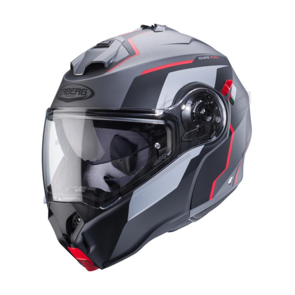 Atverčiamas šalmas Caberg Duke Evo Move Juoda/Pilka