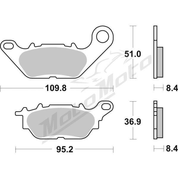 SBS HF Street Ceramic Brake Pads Rear 227HF Yamaha GPD / MW 125-300 15-20 