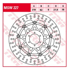 TRW Front Brake Disc HONDA CBR 900RR FIREBLADE 98-99
