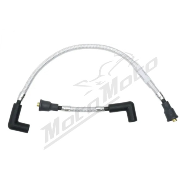 MAGNUM SHIELDING Spark Plug Wire Chrome Harley Davidson FL / FLH / FLSTC / FLSTF / FXDL / FXS / FXWG 1200/1340 77-99
