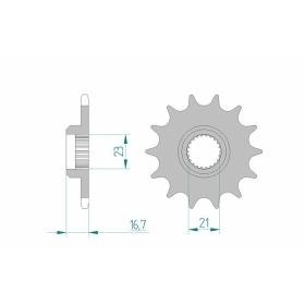 AFAM Steel Standard Front Sprocket 21506 - 520 15-16 teeth YAMAHA XJ 600 84-02