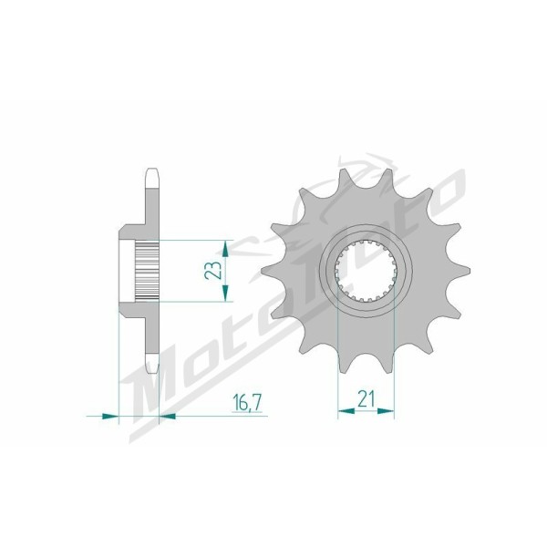 AFAM plieninė standartinė priekinė žvaigždutė 21506 - 520 15-16 dantukų YAMAHA XJ 600 84-02