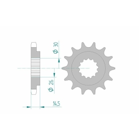 AFAM Steel Standard Front Sprocket 20801 - 530 HONDA CBX 1000 SUPER SPORT 1981-1982