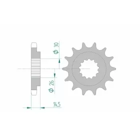 AFAM Steel Standard Front Sprocket 20801 - 530 HONDA CBX 1000 SUPER SPORT 1981-1982