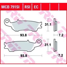 BRAKE PADS TRW MCB791RSI OFFROAD