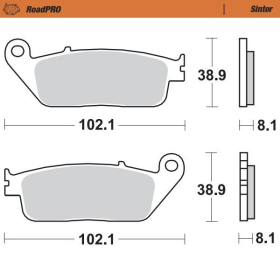 MOTO-MASTER Roadpro Front Brake Pads Buell / Cagiva / Honda / Kawasaki / Suzuki / Triumph / Yamaha 125-1500 88-26