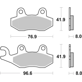 SBS RSI Offroad Racing 611RSI Sintered Brake Pads Cagiva / Can Am / CF Moto / Derbi / Husqvarna / Kawasaki / Suzuki / Yamaha 125-900cc 87-25