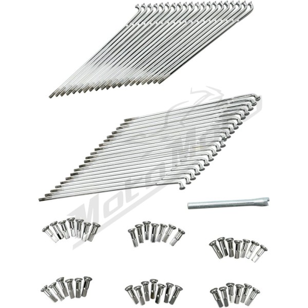 DRAG SPECIALTIES Chrome and Stainless Steel Spoke Set R21 40pcs.