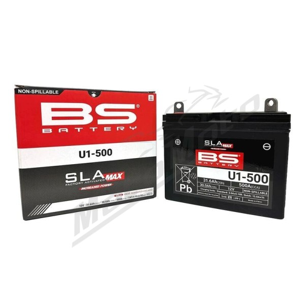 BS BATTERY SLA Max Battery Maintenance Free Factory Activated - U1-500 FA