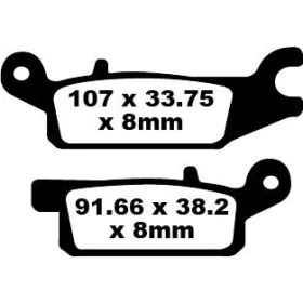 EBC TT Sport Carbon Fusion stabdžių trinkelės YAMAHA YFM 250-700 07-25