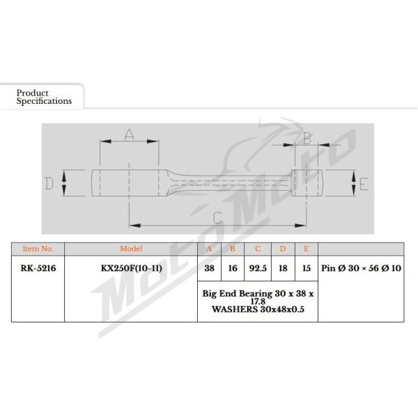 Royal Rods connecting rod Kawasaki KX-F 250 10-11