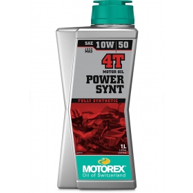 Alyva MOTOrex POWER SYNT 10W/50 Sintetinė - 4T - 1L