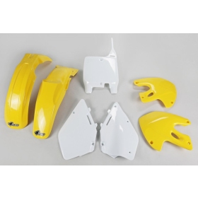 UFO Plastic kit OEM Suzuki RM 125/250 yellow / white
