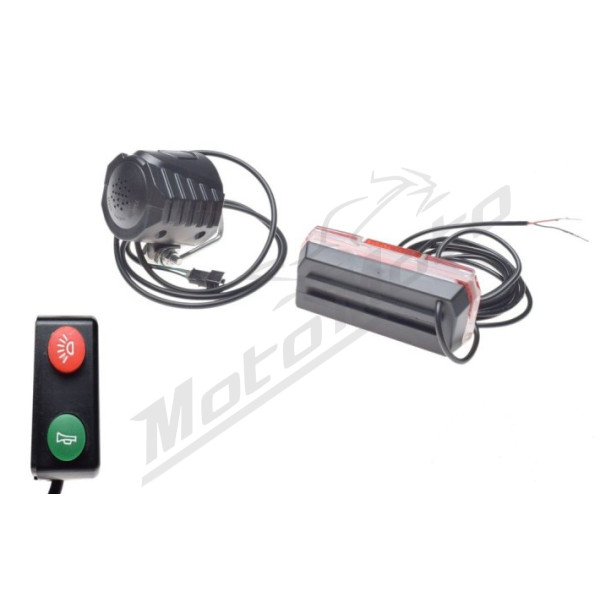 MAXTUNED FRONT AND REAR LIGHT SET FOR E-BIKE 12-60V
