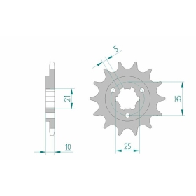 AFAM Steel Standard Front Sprocket 22600 - 520 14-16 teeth CAGIVA / SUZUKI 350-800cc 87-02
