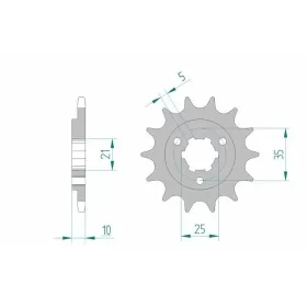 AFAM Steel Standard Front Sprocket 22600 - 520 14-16 teeth CAGIVA / SUZUKI 350-800cc 87-02