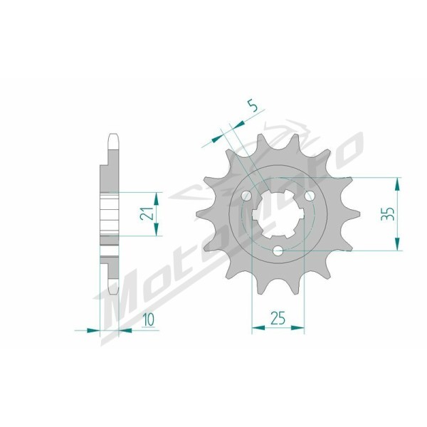 AFAM Steel Standard Front Sprocket 22600 - 520 14-16 teeth CAGIVA / SUZUKI 350-800cc 87-02