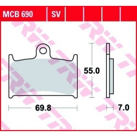 BRAKE PADS TRW MCB690 STANDARD