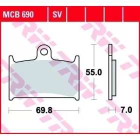 BRAKE PADS TRW MCB690 STANDARD