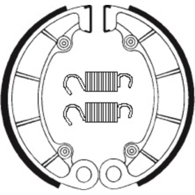 TECNIUM Street/ATV Organic Brake shoes BA046 Honda CB / PC / TRX / VF / VT 700-1100cc 84-11