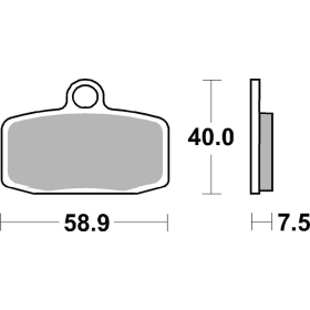 SBS CS Carbon Brake pad Husqvarna / KTM / Sherco 80-350cc 12-23