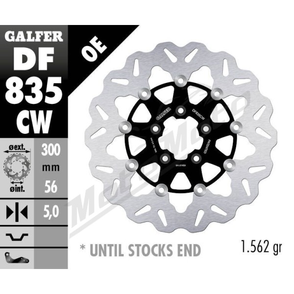 GALFER "Wave®" priekinis stabdžių diskas Harley Davidson FLHTC / FLHR / FLHX / FXBB / FXDF / FXSB / VRSCAW / XL 883-1868cc 00-24
