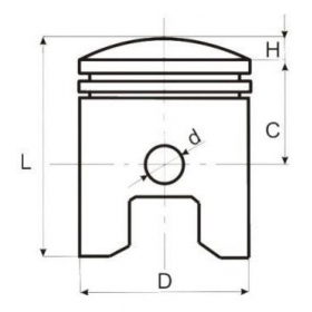 Piston YAMAHA JOG (50mm height) PIN Ø12 Ø47