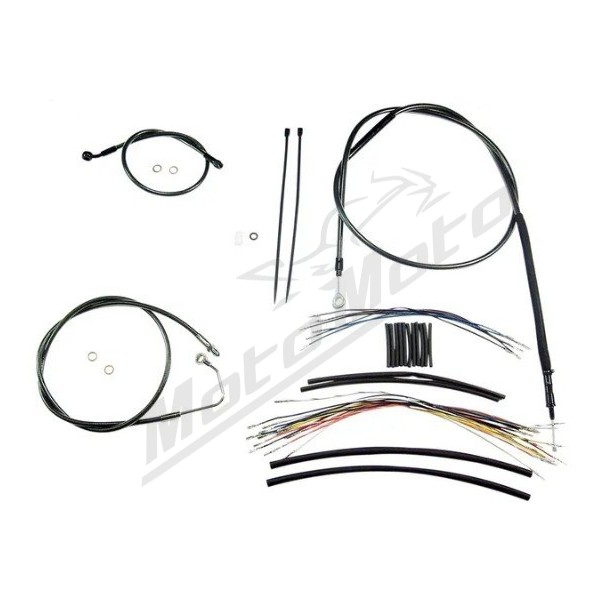 MAGNUM SHIELDING Black Pearl Handlebar Installation Kit 25.5cm Harley Davidson FLHR / FLHTK / FLHTCU 1584/1690 08-13