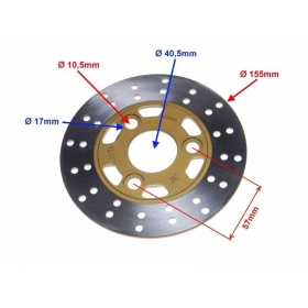 Stabdžių diskas priekinis KINIETIŠKO MOTOROLERIO LJ50-QT-L Ø 155x40,5