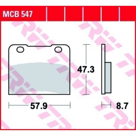 BRAKE PADS TRW MCB547 STANDARD 